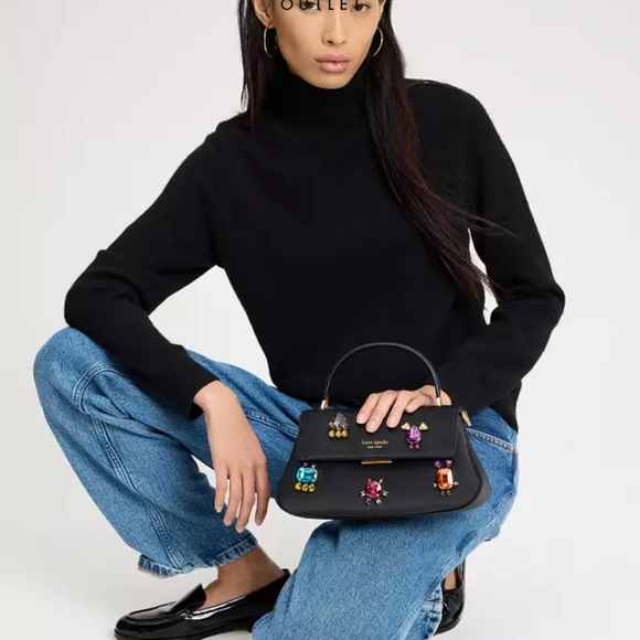 Authentic Kate Spade ♠️ Grace Embellished Satin Small Top-handle Bag